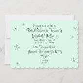 フラミンゴアクアダイヤモンドブライダルシャワーブラケット 招待状 (裏面)