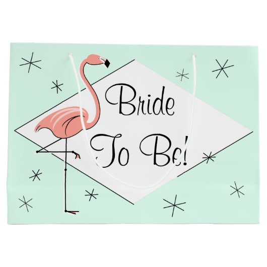 フラミンゴアクアダイヤモンド花嫁になる!抱き枕大 ラージペーパーバッグ (裏面)