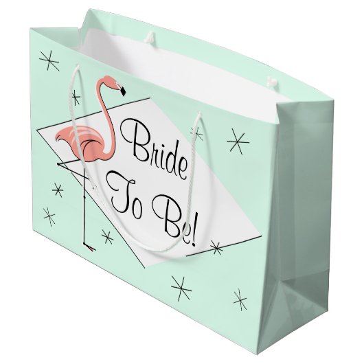 フラミンゴアクアダイヤモンド花嫁になる!抱き枕大 ラージペーパーバッグ (裏面アングル)