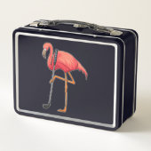 フラミンゴアットゴルフクラブ付きゴルフ メタルランチボックス (裏面)