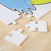 フラミンゴアットサーフィンオンウォーター ジグソーパズル (側面)