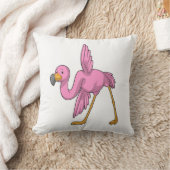 フラミンゴアットヨガストレッチエクササイズ クッション (ブランケット)