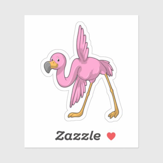 フラミンゴアットヨガストレッチエクササイズ シール (シート)