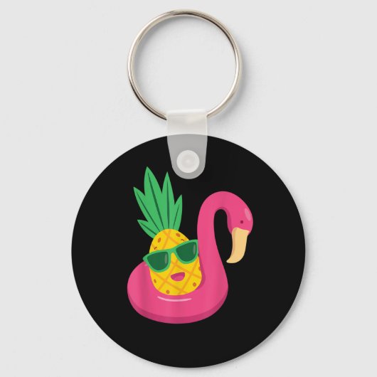 フラミンゴアップパイナップルスインガーメンズ&ウォーム キーホルダー (正面)