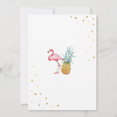 フラミンゴアロハスイーツ16バースデーパーティー招待状 招待状 (裏面)