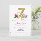 フラミンゴアロハ7thセブンバースデーパーティー招待状 招待状 (スタンド正面)