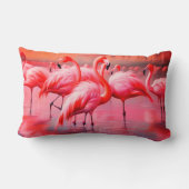 フラミンゴインザレイク装飾用クッション ランバークッション (裏面)