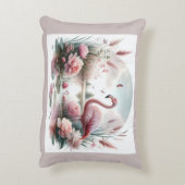 フラミンゴインパステル池フローラシーン アクセントクッション (裏面(縦))