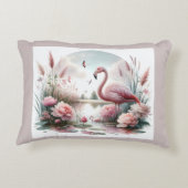 フラミンゴインパステル池フローラシーン アクセントクッション (裏面)