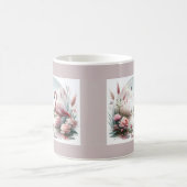 フラミンゴインパステル池フローラシーン コーヒーマグカップ (中央)