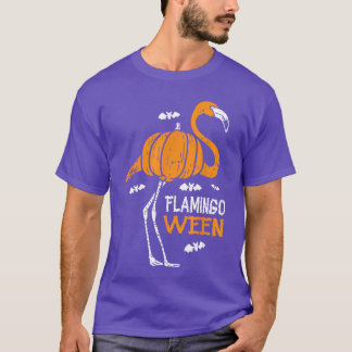 フラミンゴウィーントリックまたはトリートバードラバーハローウィー Tシャツ