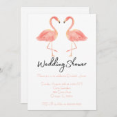 フラミンゴウェディングシャワー 招待状 (正面/裏面)