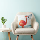 フラミンゴウォーターカラーアート装飾用クッション クッション (椅子)