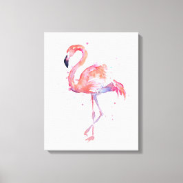 フラミンゴウォーター絵画カラーズキャンバスアートプリント キャンバスプリント