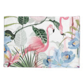 フラミンゴエキゾチック花熱帯シームレス 枕カバー (裏面)