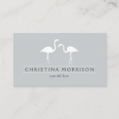 フラミンゴエレガントスの石板ブルー名刺 名刺 (正面)