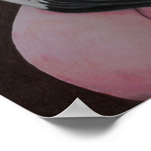 フラミンゴオリジナルバードアートプリント ポスター (角)