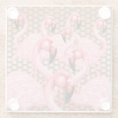 フラミンゴオンパレードコースター ガラスコースター (裏面)