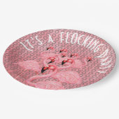 フラミンゴオンパレード紙プレート ペーパープレート (アングル)