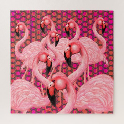 フラミンゴオンパレード ジグソーパズル (縦)