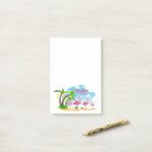 フラミンゴオンビーチ ポストイット (デスク上)