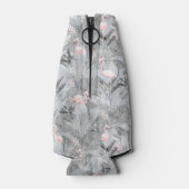 フラミンゴオーキッドトロピカルパターングレーID868 ボトルクーラー (裏面)