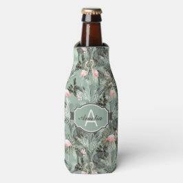 フラミンゴオーキッドトロピカルパターンセージID868 ボトルクーラー