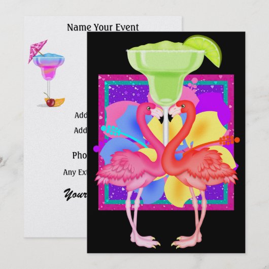 フラミンゴカクテル – SRF 招待状 (正面/裏面)