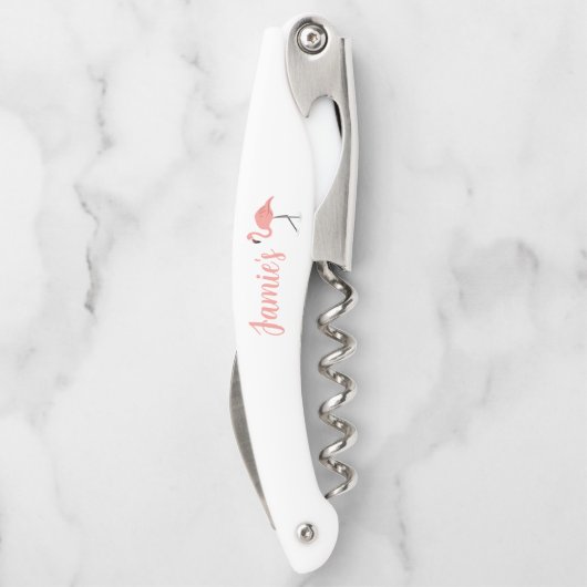 フラミンゴカスタマイズと名前 ソムリエナイフ (裏面)