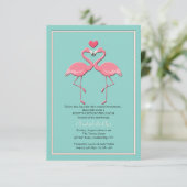 フラミンゴカップル招待状 招待状 (スタンド正面)