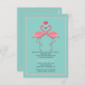 フラミンゴカップル招待状 招待状 (正面/裏面)