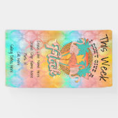 フラミンゴカラフルは群与えれのクルーズドアではない 横断幕 (横)