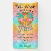 フラミンゴカラフルは群与えれのクルーズドアではない 横断幕 (縦)