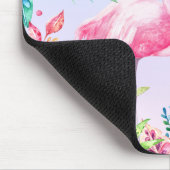 フラミンゴカラフルス&トロピカルフラワー マウスパッド (コーナー)