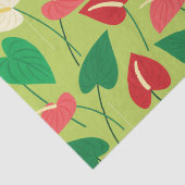 フラミンゴカラフル花の模様 薄葉紙 (詳細)