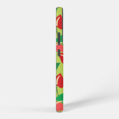 フラミンゴカラフル花の模様 SAMSUNG GALAXYケース (右側面)