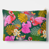 フラミンゴガーデンダークグリーン アクセサリーポーチ (裏面)