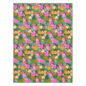 フラミンゴガーデンダークグリーン テーブルクロス (正面)