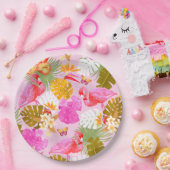 フラミンゴガーデンピンク ペーパープレート (パーティー)