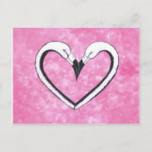 フラミンゴキスハート、ラブギフト ポストカード (正面)