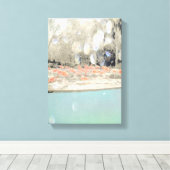 フラミンゴキャンバスアート キャンバスプリント (インサイチュ (ウッドフロア))