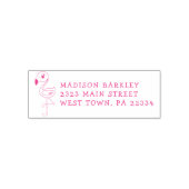 フラミンゴキュート熱帯キッズ差出人住所スタンプ セルフインキングスタンプ (デザイン)