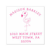 フラミンゴキュート熱帯キッズ差出人住所スタンプ セルフインキングスタンプ (デザイン)