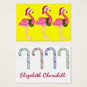 フラミンゴギフト囲いカード/ラベル (正面&裏面)