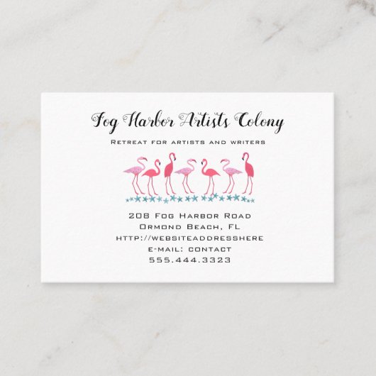 フラミンゴギャザリングビーチの名刺 名刺 (正面)