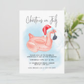 フラミンゴクリスマスインセマープールパーティー 招待状 (スタンド正面)