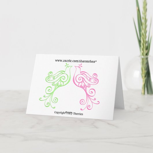 フラミンゴクリスマスカード – SRF シーズンカード (裏面)