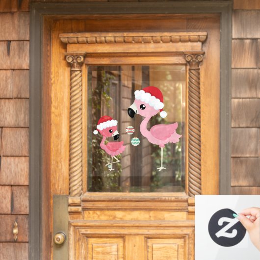 フラミンゴクリスマスツリーの装飾ライト ウィンドウサイン (ホームデコレーション)