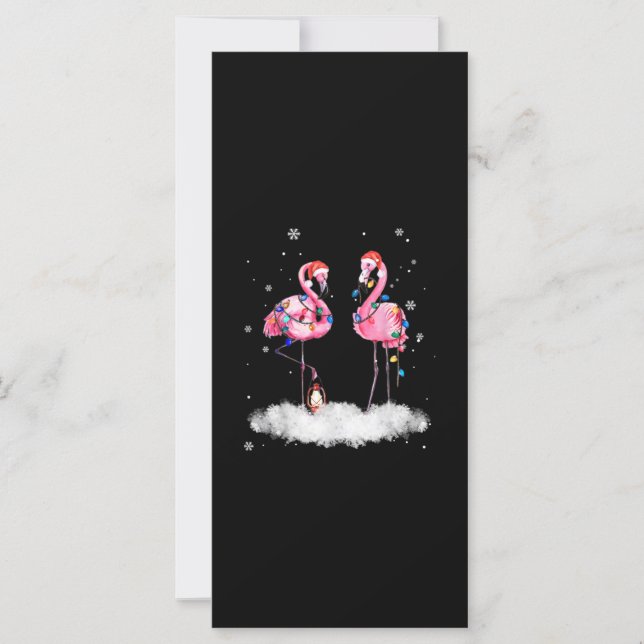 フラミンゴクリスマスツリーサンタハットライト (正面)