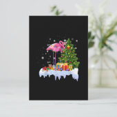フラミンゴクリスマスツリーライト 出欠カード (スタンド正面)